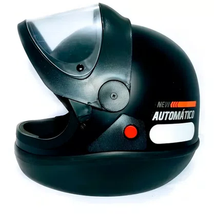 Capacete Automatico Solid Preto Tamanho 60 Modelo Fechado EBF