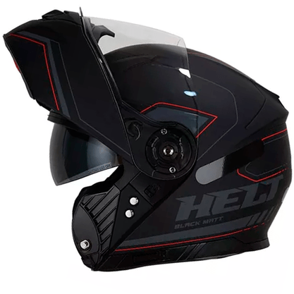 Capacete Hippo Glass Com Oculos Preto Fosco Tamanho 62 HELT