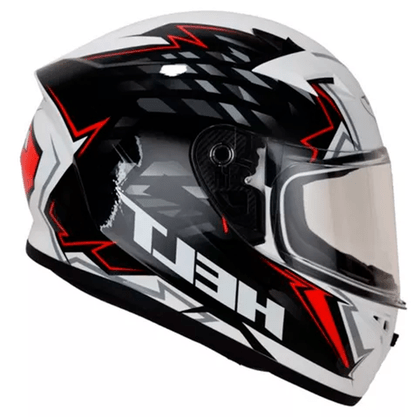 Capacete Polar Race Brake Preto / Vermelho e Branco Tamanho 62 HELT