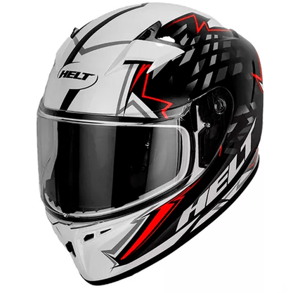 Capacete Polar Race Brake Preto / Vermelho e Branco Tamanho 62 HELT