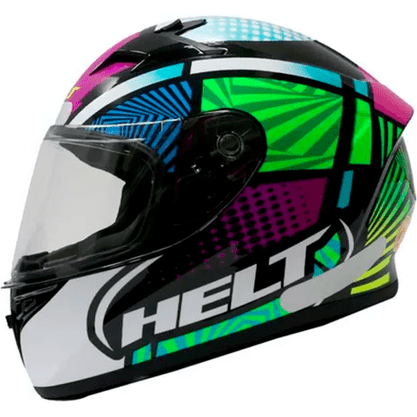 Capacete Street Polar Race Flat Colorido Tamanho 62 HELT