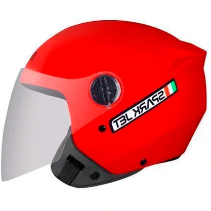 Capacete Spark Jet Solid Tamanho 58 Vermelho Modelo Aberto EBF