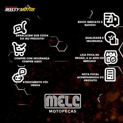Carenagem do  Farol superior Nxr Bros 160 2019 Laranja Melc