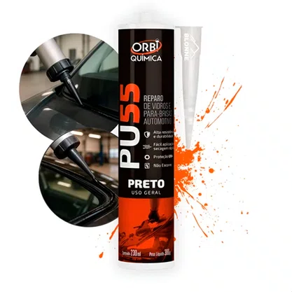 Cola Parabrisa Pu55 Silicone Aderencia 230ml Orbi Quimica