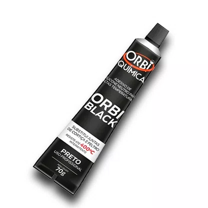 Cola Silicone Orbiblack Neutro Alta Temperatura 70g Orbi Quimica