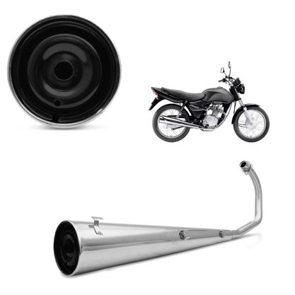 Escape Fan125 2006 até 2008 Ks Modelo Original Sport Cromado Tork
