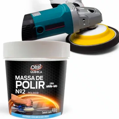 Massa De Polir N°2 Automotivo Polimento 400g Orbi Quimica