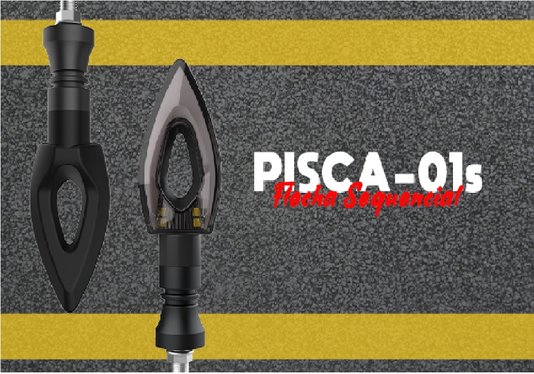Pisca de Led Flecha Sequencial Blue/Yellow (PAR) Stallion