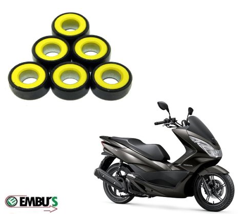 Rolete Contra Peso Pcx 150 6 Peças Embus Modelo Original