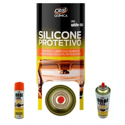 Silicone Spray Orbisil 300ml Aroma Carro Novo Orbi Quimica