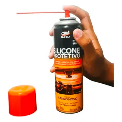 Silicone Spray Orbisil 300ml Aroma Carro Novo Orbi Quimica