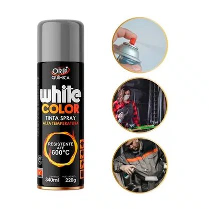 Tinta Spray Aluminio Alta Temperatura 340ml Orbi Quimica