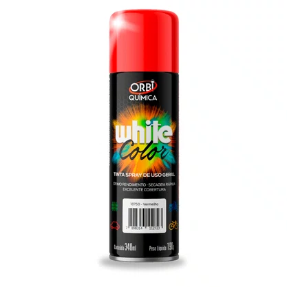 Tinta Spray de Uso Geral na Cor Vermelho 340ml Orbi Quimica