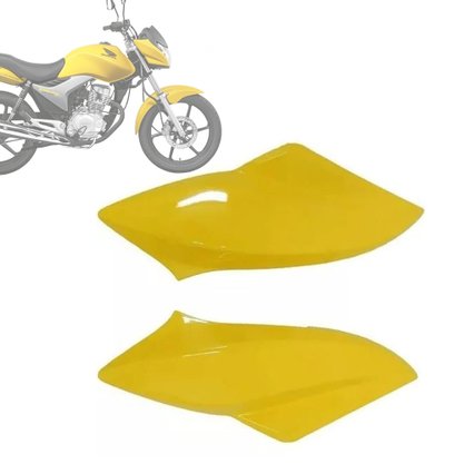 Carenagem Lateral do Farol Visor Dianteiro / Bananinha  Cg Titan 150 2013 Amarelo Melc