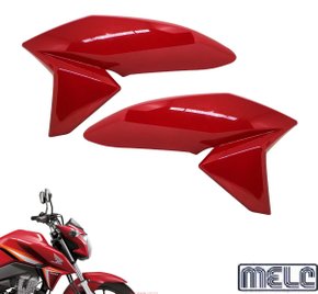 Par de Aba do Tanque Cg 160 / Titan 160  2016 até 2020 ( sem adesivos ) Vermelho perol Melc