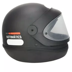 Capacete Automatico Solid Preto Tamanho 60 Modelo Fechado EBF