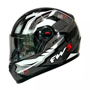 Capacete Gtx Fox Com óculos Grafite Brilhante Tamanho 56 Fw3