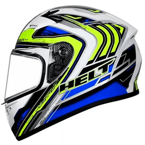 Capacete Polar Race Drive Azul / Amarelo Tamanho 62 HELT