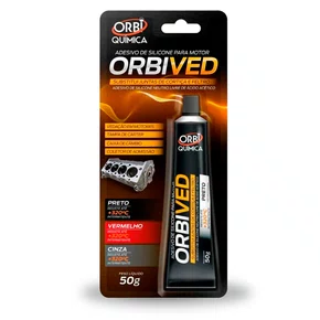 Cola Silicone Orbived Alta Temperatura Preto 50g Orbi Quimica