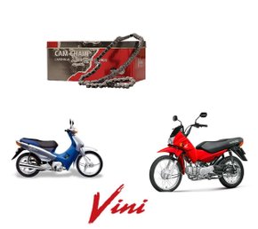 Corrente de  Comando  Biz 100 / Pop 100 / Dream 100  ( 84 elos ) Vini