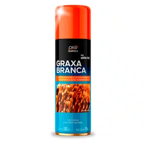 Graxa Branca Lubrificante Spray Alta performance 300ml Orbi Quimica
