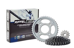 Kit Relação/Tração DA Cg 150 /fan150 (Com retentor) Aco 1045 Riffel**