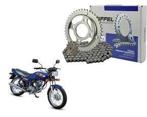 Kit  de relação / Tração Titan 125 ate 1999 1045 Riffel