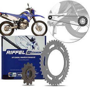 Kit  de Relação / Tração Xtz 250 / tenere250 2010 até 2018 520h Aco 1045 Riffel