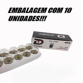 Lampada de Pisca Tit99/nxr bros/fan150 Cristal ( Embalagem com 10 unidades ) Adec