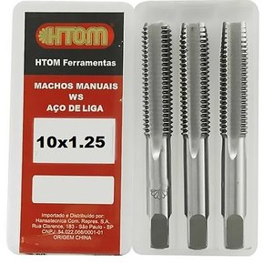 Macho 10x1.25  jogo Com 3 peças Aco Liga Htmo Modelo Original