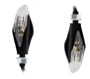 Pisca de Led Amuleto Pto/Yellow (par) Modelo Original Stallion