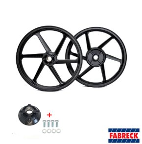 Rodao Fan125 2014 a 2016  6 Paletas F/Disco Modelo Sport Preto Fabreck**