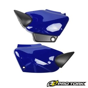 Par de Tampa Lateral Titan 125 2000 Azul Pro Tork Modelo Original