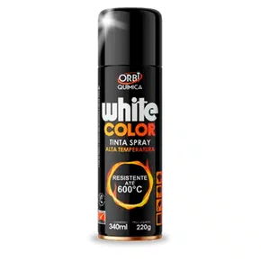 Tinta Spray Preto Alta Temperatura Resistente 340ml Orbi Quimica