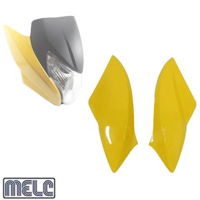Carenagem Lateral do Farol Visor Dianteiro / Bananinha  Cg Titan 150 2013 Amarelo Melc