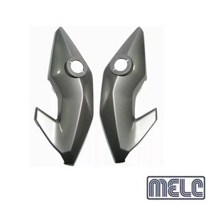 Par Carenagem Lateral do Farol Visor Dianteiro / Bananinha Fan 160 2019 Cinza Melc