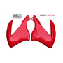 Aba do Tanque ( par )  NXR BROS 125/150 2002/2005 E 2007/2008 Vermelho Melc