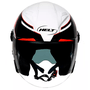 Capacete City Smart Aberto Com Oculos Branco / Preto Tamanho 60 HELT