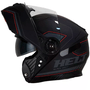 Capacete Hippo Glass Com Oculos Preto Fosco Tamanho 62 HELT
