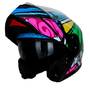 Capacete Hippo Glass Fusion Com Oculos Colorido Tamanho 60 HELT
