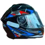 Capacete Infantil Modelo Adventure Tamanho 54 Preto com Azul EBF