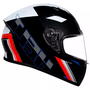 Capacete Polar Race Doom Preto / Branco / Vermelho Tamanho 62 HELT