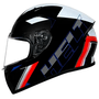 Capacete Polar Race Doom Preto / Branco / Vermelho Tamanho 62 HELT