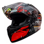 Capacete Polar Race Ranger Preto / Vermelho e Dourado Tamanho 62 HELT