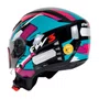 Capacete X-open Up Com Óculos Azul Tiffany Tamanho 56 Fw3